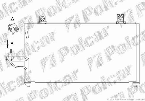 Polcar 4120K8C1 - Конденсатор, кондиціонер avtolavka.club