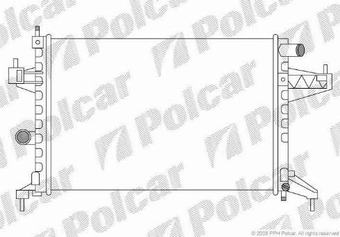 Polcar 555608-3 - Радіатор, охолодження двигуна avtolavka.club