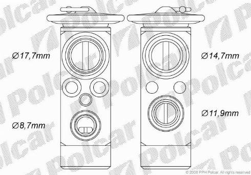 Polcar 5509KZ-1 - Розширювальний клапан, кондиціонер avtolavka.club