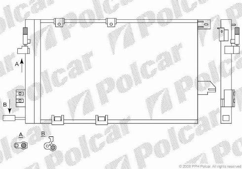 Polcar 5508K8C1 - Конденсатор, кондиціонер avtolavka.club