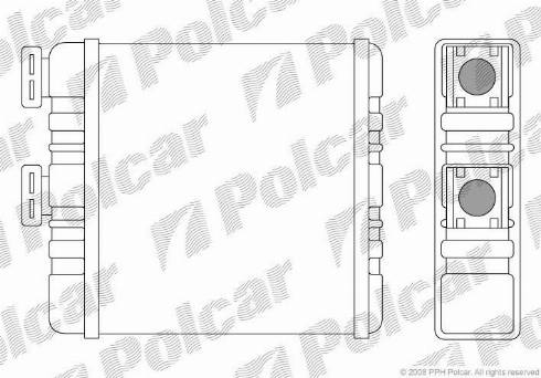 Polcar 5508N81X - Теплообмінник, опалення салону avtolavka.club