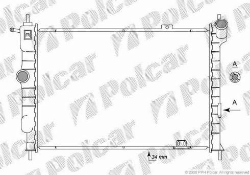 Polcar 550708-3 - Радіатор, охолодження двигуна avtolavka.club