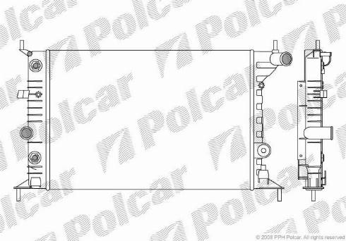 Polcar 5516082X - Радіатор, охолодження двигуна avtolavka.club