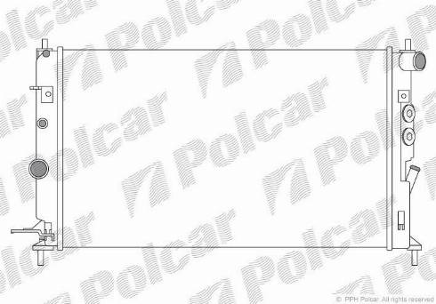 Polcar 551608A9 - Радіатор, охолодження двигуна avtolavka.club