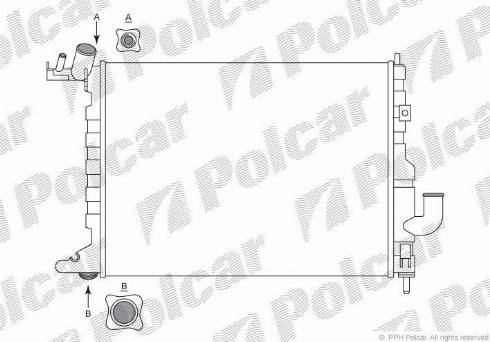 Polcar 551608A5 - Радіатор, охолодження двигуна avtolavka.club