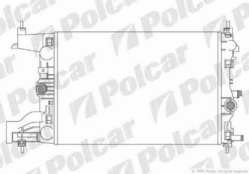 Polcar 551108-1 - Радіатор, охолодження двигуна avtolavka.club