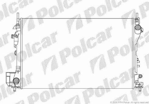 Polcar 5518087X - Радіатор, охолодження двигуна avtolavka.club