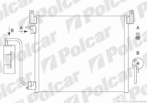 Polcar 5518K8C5 - Конденсатор, кондиціонер avtolavka.club