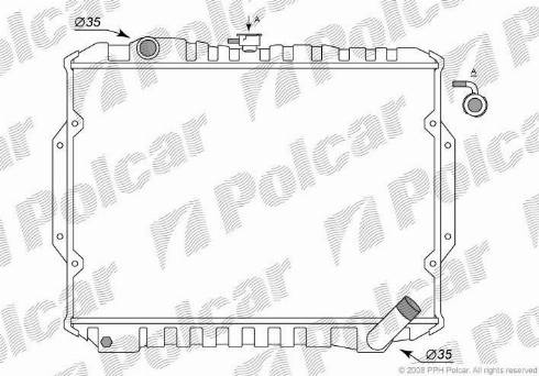 Polcar 527808-1 - Радіатор, охолодження двигуна avtolavka.club