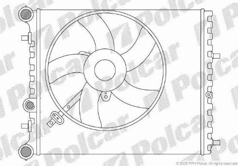 Polcar 6913084X - Радіатор, охолодження двигуна avtolavka.club