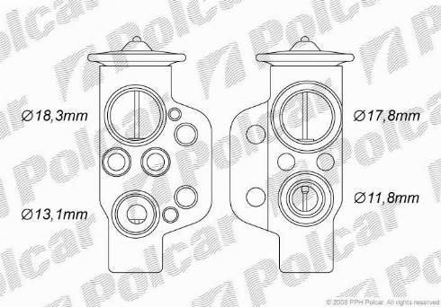 Polcar 6913KZ-1 - Розширювальний клапан, кондиціонер avtolavka.club