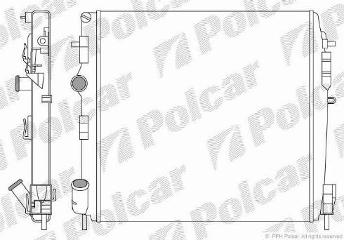 Polcar 6060087X - Радіатор, охолодження двигуна avtolavka.club