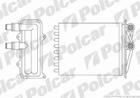 Polcar 6026N81X - Теплообмінник, опалення салону avtolavka.club