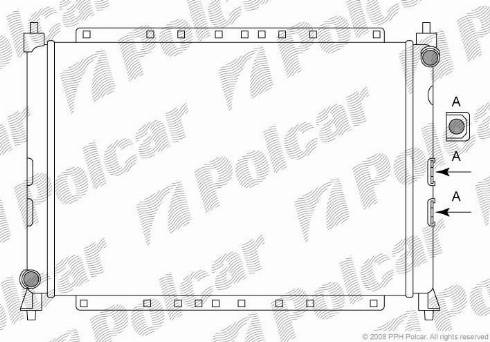 Polcar 631908A2 - Радіатор, охолодження двигуна avtolavka.club