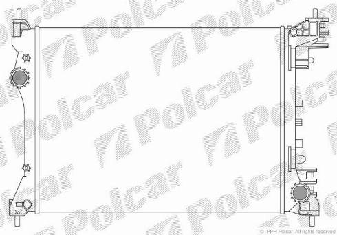 Polcar 1425081X - Радіатор, охолодження двигуна avtolavka.club