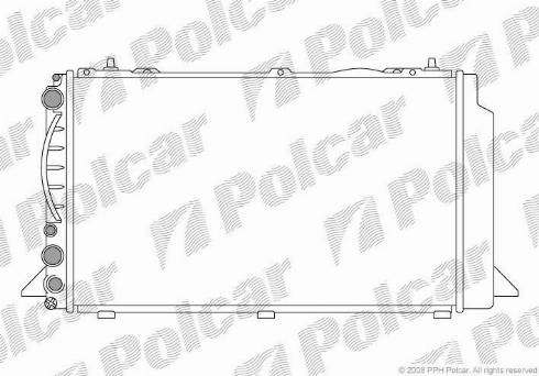 Polcar 130808-1 - Радіатор, охолодження двигуна avtolavka.club