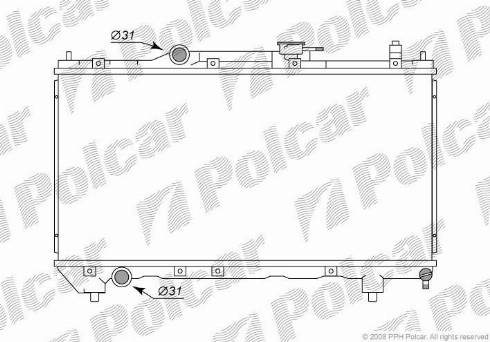 Polcar 8123081K - Радіатор, охолодження двигуна avtolavka.club