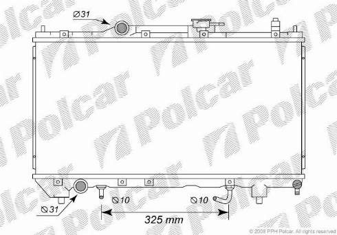 Polcar 8123082K - Радіатор, охолодження двигуна avtolavka.club