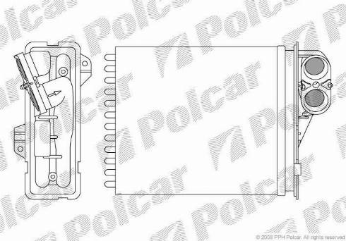 Polcar 2800N8-1 - Теплообмінник, опалення салону avtolavka.club