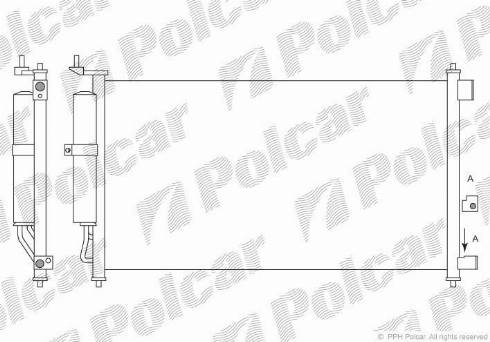 Polcar 2758K8C2 - Конденсатор, кондиціонер avtolavka.club