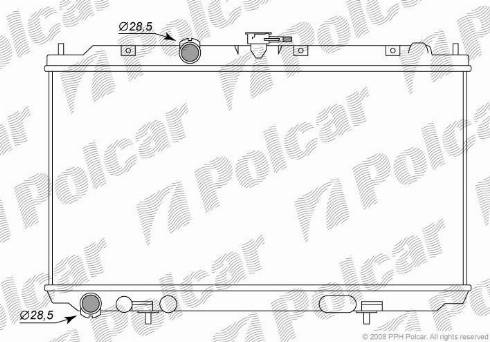 Polcar 2734084K - Радіатор, охолодження двигуна avtolavka.club