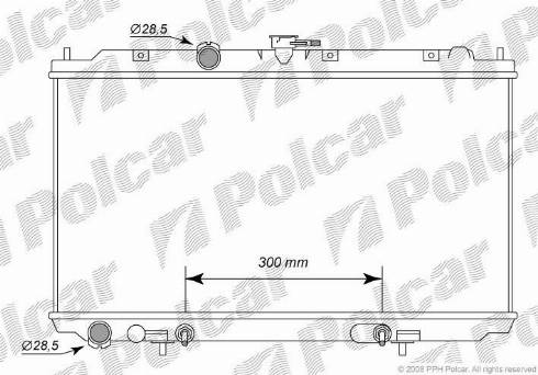 Polcar 2734082K - Радіатор, охолодження двигуна avtolavka.club