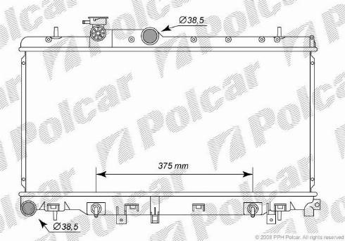 Polcar 7212081K - Радіатор, охолодження двигуна avtolavka.club