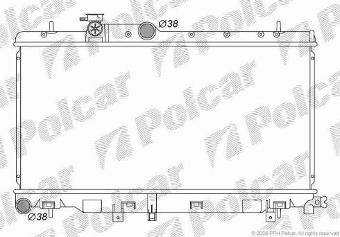 Polcar 7212083K - Радіатор, охолодження двигуна avtolavka.club
