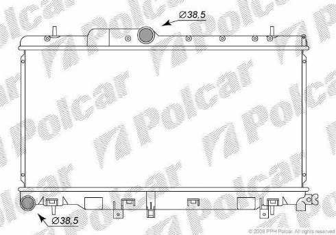 Polcar 721208-2 - Радіатор, охолодження двигуна avtolavka.club