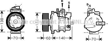 Prasco AIAK269 - Компресор, кондиціонер avtolavka.club