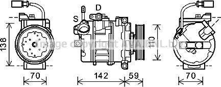 Prasco AIK340 - Компресор, кондиціонер avtolavka.club