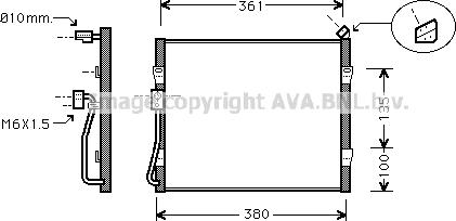 Prasco AU5135 - Конденсатор, кондиціонер avtolavka.club