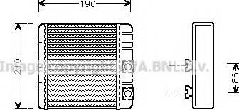 Prasco BW6211 - Теплообмінник, опалення салону avtolavka.club