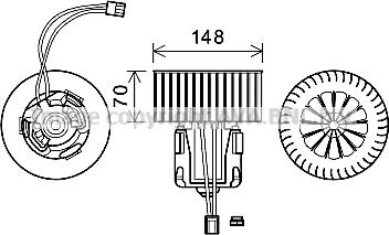 Prasco BW8540 - Електродвигун, вентиляція салону avtolavka.club