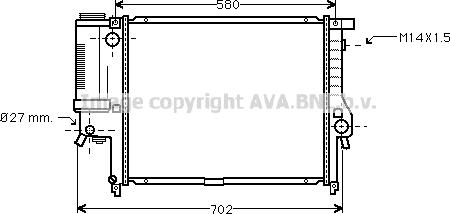 Prasco BW2121 - Радіатор, охолодження двигуна avtolavka.club