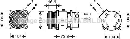 Prasco CNK218 - Компресор, кондиціонер avtolavka.club