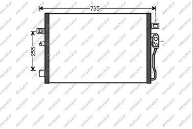 Prasco DG815C002 - Конденсатор, кондиціонер avtolavka.club
