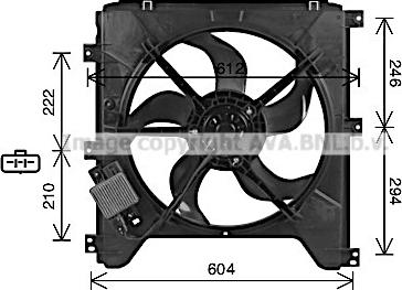 Prasco DW7520 - Вентилятор, охолодження двигуна avtolavka.club