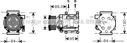 Prasco FDK402 - Компресор, кондиціонер avtolavka.club