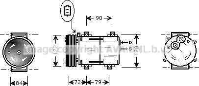 Prasco FDK351 - Компресор, кондиціонер avtolavka.club