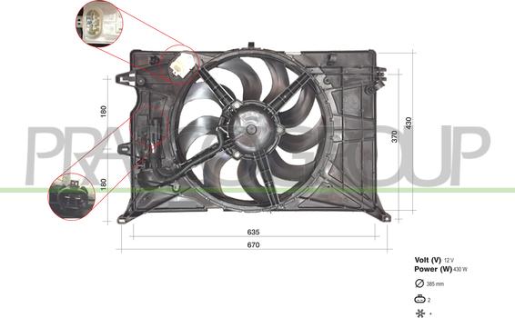 Prasco FT060F001 - Вентилятор, охолодження двигуна avtolavka.club