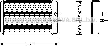 Prasco FTA6265 - Теплообмінник, опалення салону avtolavka.club