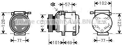 Prasco HYAK222 - Компресор, кондиціонер avtolavka.club