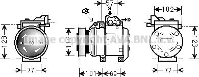 Prasco HYK222 - Компресор, кондиціонер avtolavka.club