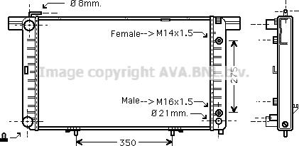 Prasco MS2120 - Радіатор, охолодження двигуна avtolavka.club