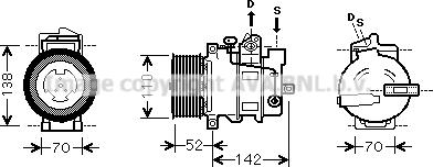 Prasco MSK590 - Компресор, кондиціонер avtolavka.club