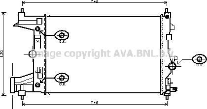 Prasco OLA2545 - Радіатор, охолодження двигуна avtolavka.club