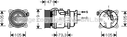 Prasco PEK242 - Компресор, кондиціонер avtolavka.club