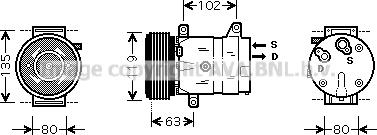 Prasco RTK440 - Компресор, кондиціонер avtolavka.club