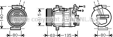 Prasco RTK486 - Компресор, кондиціонер avtolavka.club